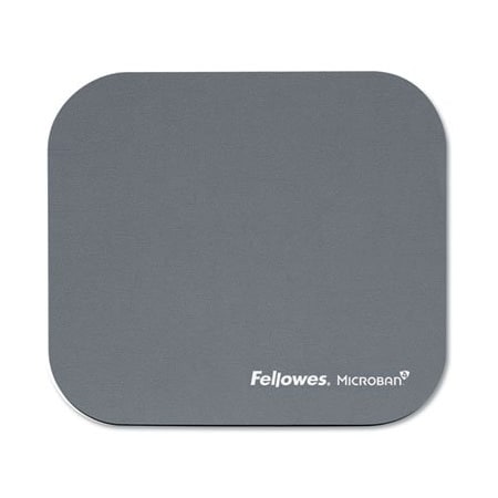 Fellowes Fellowes, Mouse Pad W/microban, Nonskid Base, 9 X 8, Graphite 5934001
